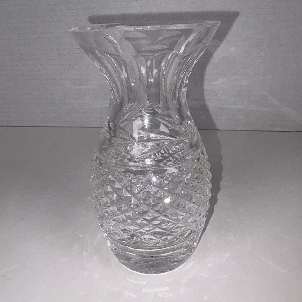Waterford Glandore Crystal Vase 5.5" Tall Flared Rim